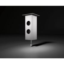 Barkonsole Jumbo Power Station 80 x 80 x 230 mm Aluminium Edelstahl-Effekt
