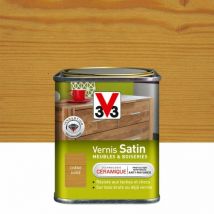 V33 - Barniz para muebles y objetos roble dorado satinado, 0,25 l