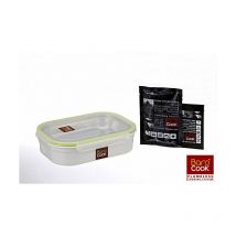 Contenant à repas rectangulaire auto chauffant - Barocook - Contenance : 1000 ml - Blanc
