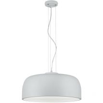 Frankystar - Baron Suspension Ronde en Métal Blanc avec Diffuseur Satiné D.52 Cm