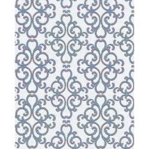 Edem - Baroque wallcovering wall 85037BR30 wallpaper textured baroque style shiny white turquoise blue purple silver 5.33 m2 (57 ft2)
