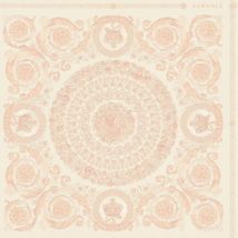 Profhome - Baroque wallcovering wall 370556 non-woven wallpaper slightly textured baroque style shiny pink silver 7.035 m2 (75 ft2)