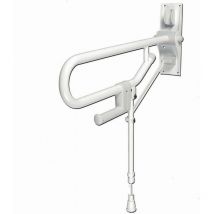 Barra abatible doble con pie ajustable AKW Blanco - 01830WH-LS