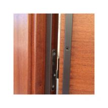 EHL - Barra anti-palanca para puertas 2.10 m - talla Plata satinada