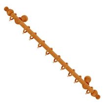 Riel Chyc - barra cortina madera completa 2,10 metros x 28 mm. teca