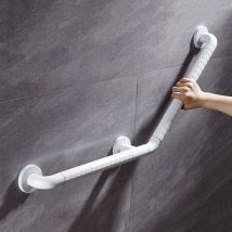 Freosen - Barra de Apoyo para Ducha de 135° para bañeras, Barra de Apoyo de pvc de Acero Inoxidable para Inodoros para discapacitados y Personas