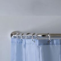 Saniplast - Barra de cortina de aluminio 80x80 cm cromo