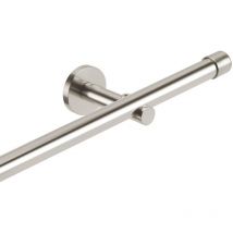 Barra de cortina de una sola barra Ø 20 mm de diámetro, Acero inoxidable - 140cm