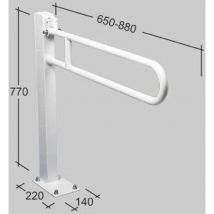 Barra di sostegno ribaltabile 65 cm