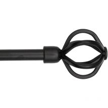 CABEK barra forja extensible 75/120 mundi negra , Barra de forja extensible Mundi marrón oro 75/120 Ideal para colgar tus cortinas y adornar las