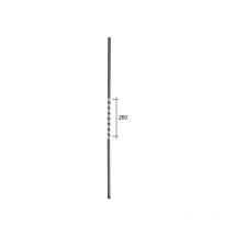 Barra liscia con attorcigliatura al centro - Altezza 950mm quadrata da 14mm - Ferro battuto - Saldatura