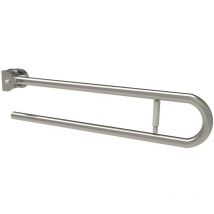 Barra maniglione ribaltabile cm80 e portarotolo inox satinato