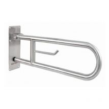 Barra pieghevole disabili ribaltabile con portarotolo inox satinato 60 cm