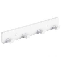 Barra porta abiti con 4 ganci bianco - Serie Blend
