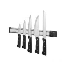 Tescoma - Barra portacuchillos magnética President con afilador