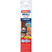 Tesa - 05405-00101-00 Barra Bajo Puertas de Aluminio moll Comfort con Cepillo Basculante (1 m x 40 mm)
