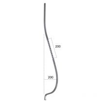 Barra sagomata - Altezza 950mm Profilo quadro da 12mm Curva da 200mm - Ferro battuto per saldatura