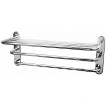 Ultra - Barra Toallero Portatoallas con 5 rieles en Latón Cromado