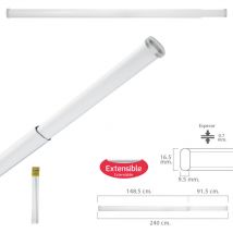 Barra Visillo Extensible 148.5/240 cm.Con Muelle Presion Ajustable (1 Pieza)
