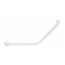 Pellet - Barre d'appui coudée à 135° - 400 x 400 mm - diamètre 30 mm - aluminium époxy blanc asc