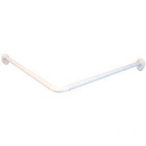Tringle de rideau de douche d'angle Blanc 80x80x2,5 cm Ridder