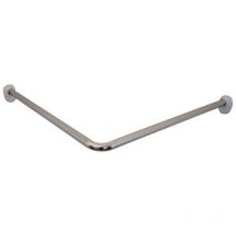 Tringle de rideau de douche d'angle Chrome 90x90x2,5 cm RIDDER