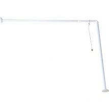 Barre d angle de baignoire cable de fixation metal plafond - blanc Tendance