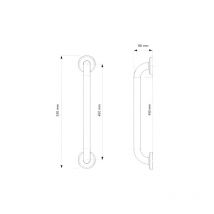 Self Confort - Barre de relèvement en inox poli D32 L450mm pour pmr - akw - 1261