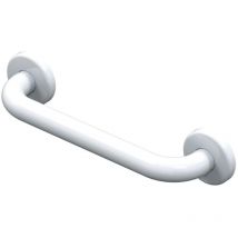 Self Confort - Barre d'appui droite en acier inoxydable - Longueur 600 mm - inox recouvert d'époxy blanc