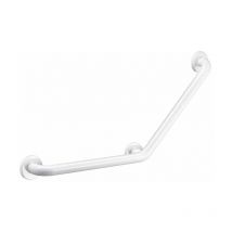 Debuns - Barre d'appui coudée Basic135°Accoudoir 45cm45cm(Blanc) 3 pieds..