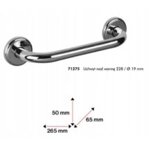 Barre D'Appui Droite Pour Salle De Bain, À Fixer Au-dessus De La Baignoire, 22,8 Cm, Chromée