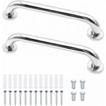 Barre d'Appui en Acier Inox Antidérapant, 2pcs Barre d'appui de Salle de Bain Barres de Sécurité Murale