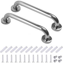 Jusch - Barre d'appui en acier inoxydable pour toilettes, salle de bain, baignoire, pour personnes âgées, handicapées, enfants, femmes enceintes, 30