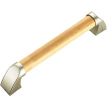 Feiyue - Barre d'appui en bois pour salle de bain, douche, personnes âgées et handicapées (couleur bois, 34 cm)