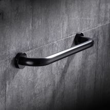 KZQ - Barre d'appui wc Barre d'appui en Acier Inox Poignée de Baignoires Porte Serviette Mural Poignée de Baignoire de Salle de Bain, Noir (30CM)