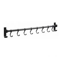 Linghhang - Barre de Cuisine Aluminium Barre Murale 50CM Porte Ustensiles de Cuisine avec 8 Crochets