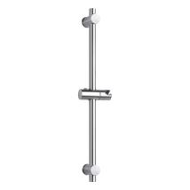 Ikodm - Barre de douche en acier inoxydable 304, avec fixation réglable en hauteur et en angle, acier inoxydable brossé et finition chromée polie,