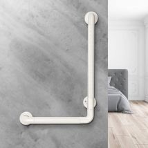 Ikodm - Barre de maintien Barres d'appui pour personnes âgées, poignée de douche antidérapante, 60x40cm, en acier inoxydable, en forme de l, murale,