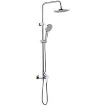 Artic - Barre de salle de bain chromée à poignée unique avec pulvérisateur rond