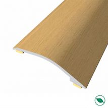 Barre de seuil adhésive différence niveau alu replaqué chêne brut Lg 90 cm x larg 3,8 cm Ht 1,2 cm
