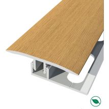 Barre de seuil + base joint dilatation aluminium coloris (84) Chêne européen Lg 90 cm larg 3,5cm Ht 1cm