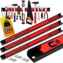 Deuba - Barre magnétique pour outils aimant puissant rangement outils barre aimantée murale charge max. 23 kg outillage-Set de 3 pièces 45cm