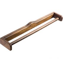 Barre porte-serviettes 56 cm accessoires salle de bain style rustique en noyer mod. Mathilde