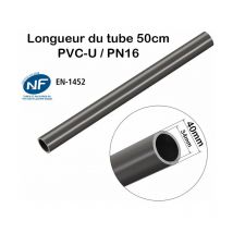 Barre Tuyau 40mm : Longueur 50cm Rigide Tube pvc