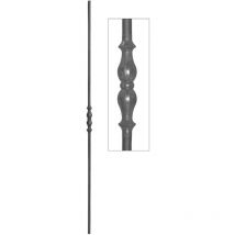 Barreau rond à facette ø10mm et hauteur 1000mm en fer forgé avec un motif Deco Fer Forge