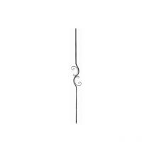 Barreau courbé 2 volutes - Hauteur 900mm Largeur 170mm Carré de 12mm - Fer forgé - à souder Deco Fer Forge