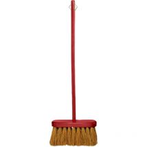 Kaminkehrer Holz lackiert Kokosfaser + Stiel