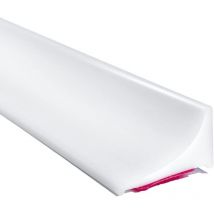 Zolginah - Barrera de ducha blanca de 2 m con sistema de retención de silicona, dique de goma autoadhesivo antidesbordamiento para umbral de ducha,