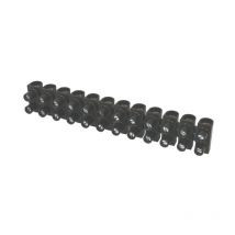 Barrette de connexion domino 12 entrées 16mm² noire 10