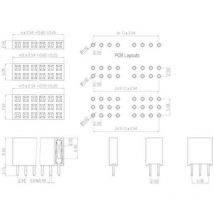 Barrette femelle (standard) Nbr de rangées: 2 Nombre de pôles par rangée: 20 157-40-2-00 1 pc(s) W721951 - W&p Products